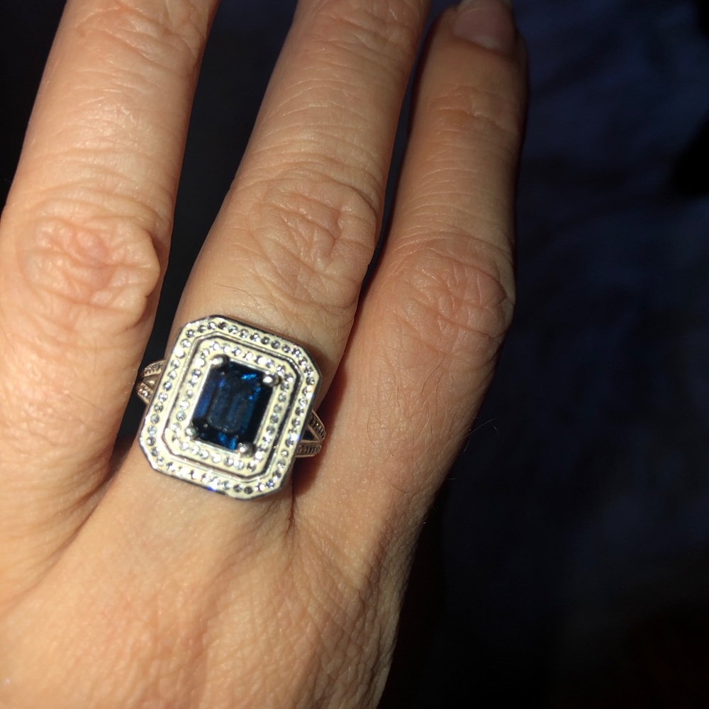Swarovski Crystal and sterling ring